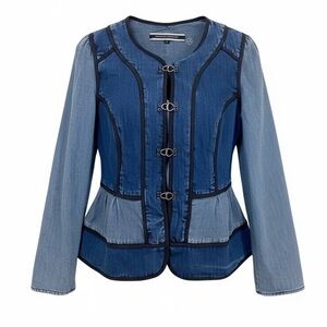 Daughters of The Liberation Denim Peplum Jacket Blazer